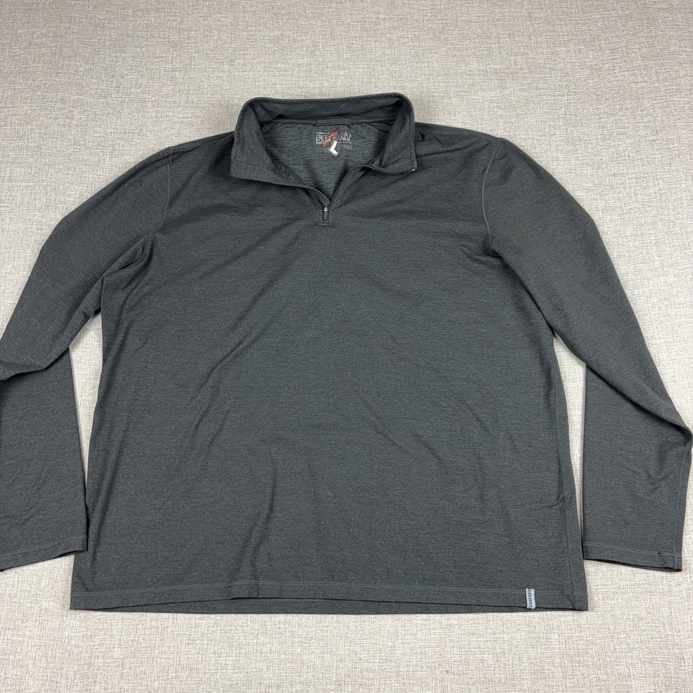 Marine Layer Weekend Sport Pullover Mens 2XL Gray Long Sleeve 1/4 Zip